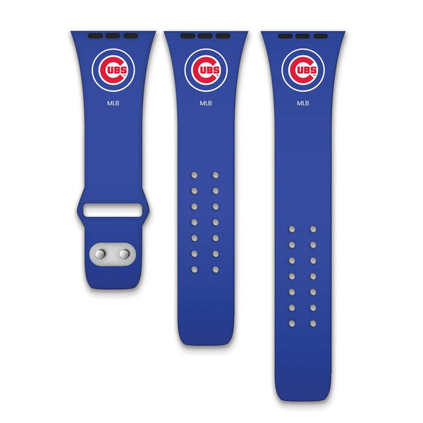 Gametime Chicago Cubs Silicon Band fits Apple Watch (42/44mm Blue)