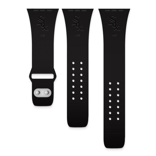 Gametime Chi. Wh.Sox Deboss Silicon Band fits Apple Watch (42/40mm Black)