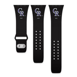 Gametime Colo. Rockies Silicon Band fits Apple Watch (42/44mm Black)