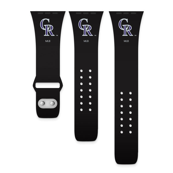 Gametime Colo. Rockies Silicon Band fits Apple Watch (38/40mm Black)