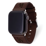 Gametime LA Dodgers Leather Band fits Apple Watch (42/44mm M/L Brown)