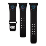 Gametime Miami Marlins Silicon Band fits Apple Watch (38/40mm Black)