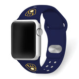 Gametime Mil. Brewers Silicon Band fits Apple Watch (38/40mm Navy)