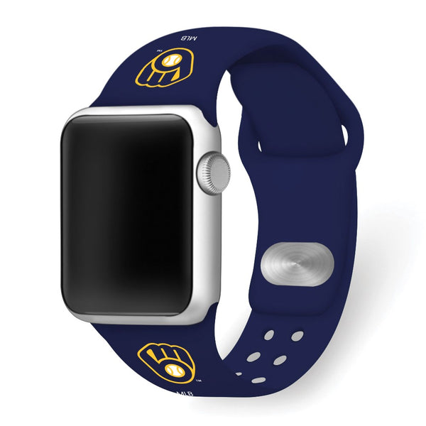 Gametime Mil. Brewers Silicon Band fits Apple Watch (38/40mm Navy)