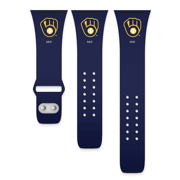 Gametime Mil. Brewers Silicon Band fits Apple Watch (38/40mm Navy)