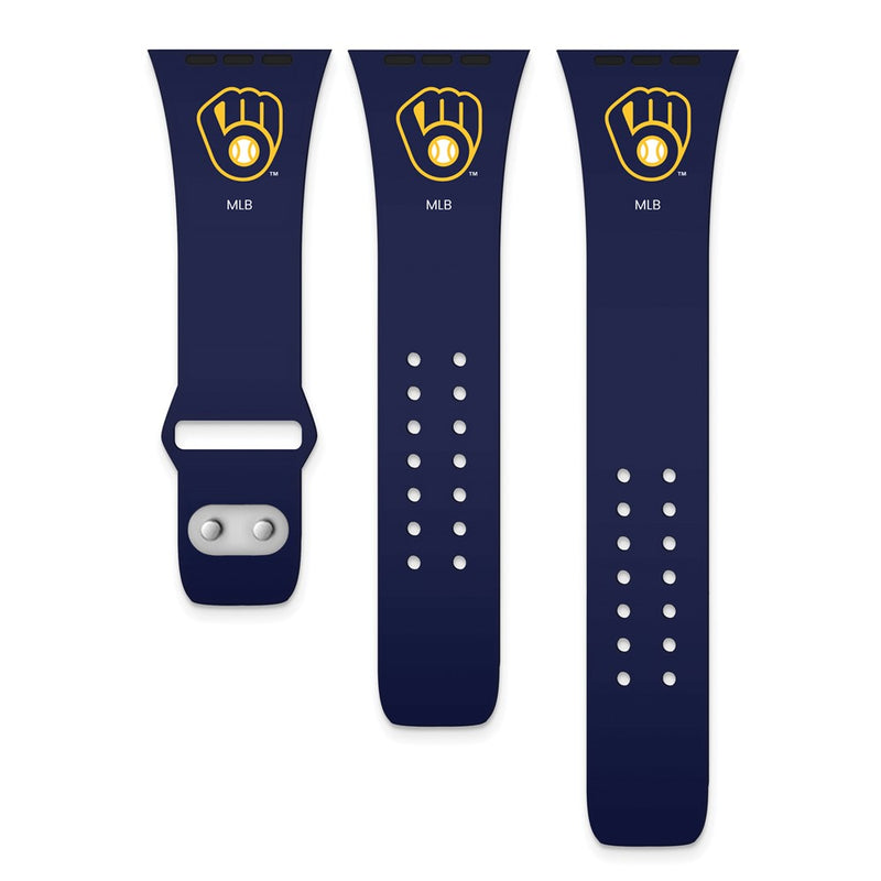 Gametime Mil. Brewers Silicon Band fits Apple Watch (38/40mm Navy)