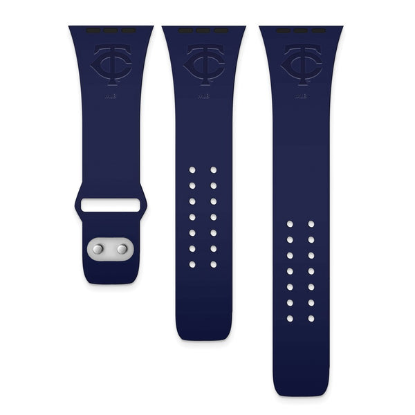 Gametime Minne. Twins Deboss Silicon Band fits Apple Watch (42/40mm Navy)