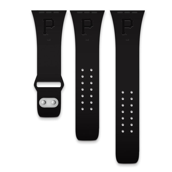 Gametime Pitts. Pirates Deboss Silicon Band fits Apple Watch (42/40mm Black