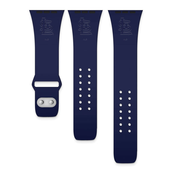 Gametime St Louis Cardinals Deboss Silicon Band fits Apple Watch (42/40mm R