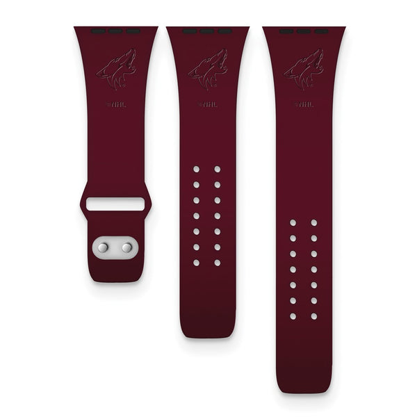 Gametime AZ Coyotes Deboss Silicon Band fits Apple Watch (38/40mm Maroon)