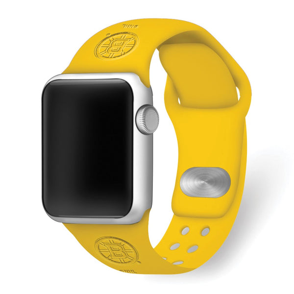 Gametime Boston Bruins Deboss Silicon Band fits Apple Watch (38/40mm Gold)