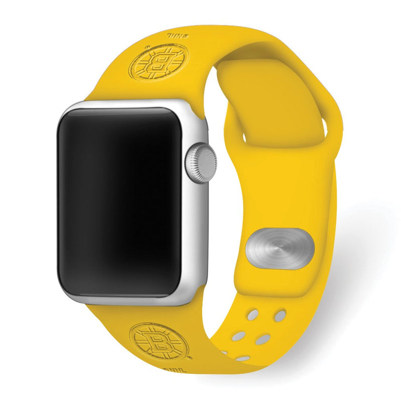 Gametime Boston Bruins Deboss Silicon Band fits Apple Watch (38/40mm Gold)