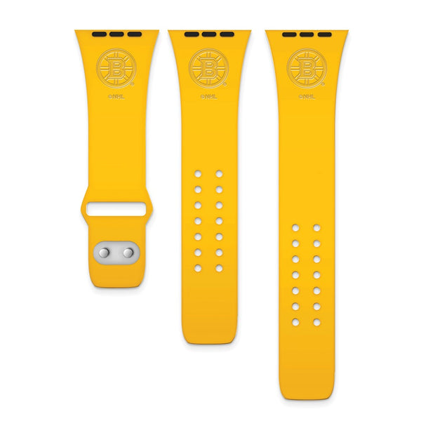 Gametime Boston Bruins Deboss Silicon Band fits Apple Watch (38/40mm Gold)