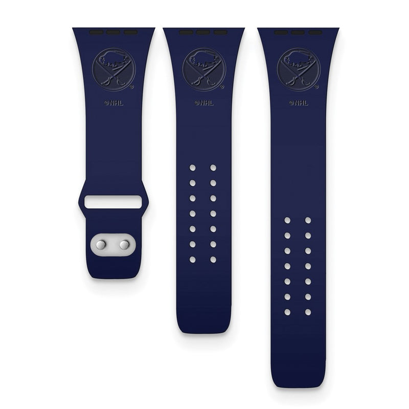 Gametime Buffalo Sabres Deboss Silicon Band fits Apple Watch (38/40mm Navy)