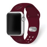 Gametime Colo. Avalanche Deboss Silicon Band fits Apple Watch (42/44mm Maro
