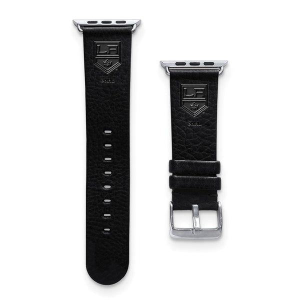 Gametime LA Kings Leather Band fits Apple Watch (38/40mm M/L Black)