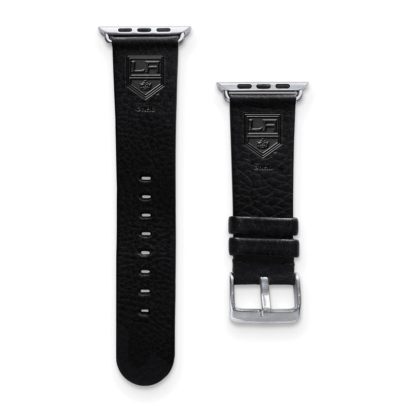 Gametime LA Kings Leather Band fits Apple Watch (38/40mm M/L Black)