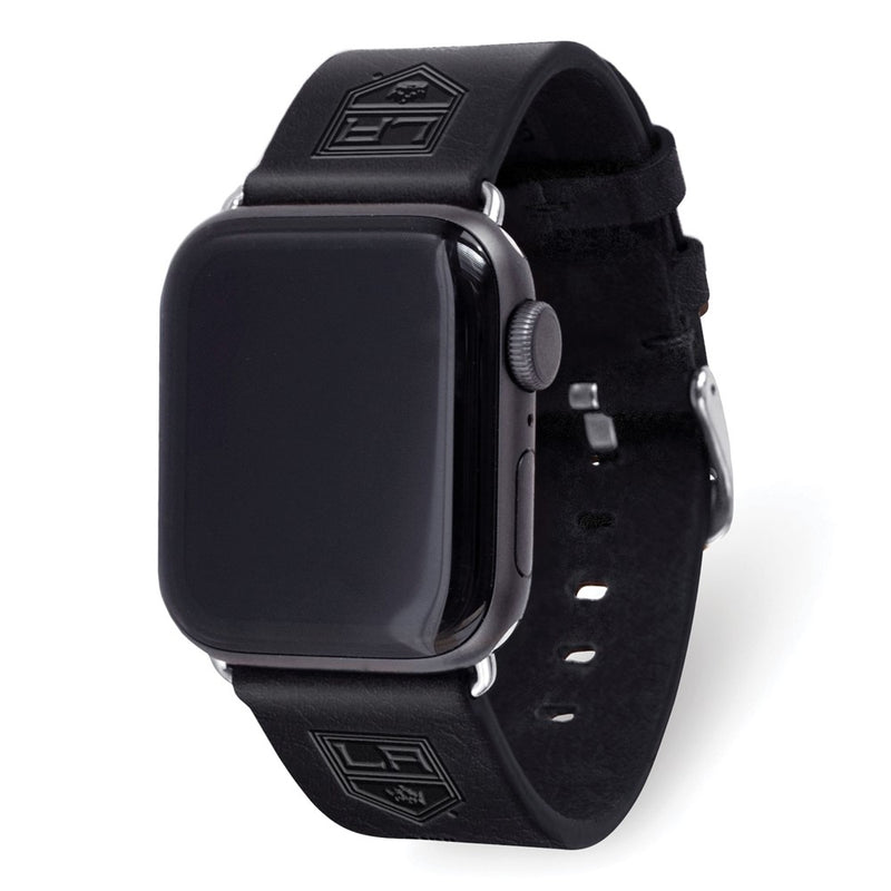 Gametime LA Kings Leather Band fits Apple Watch (38/40mm S/M Black)