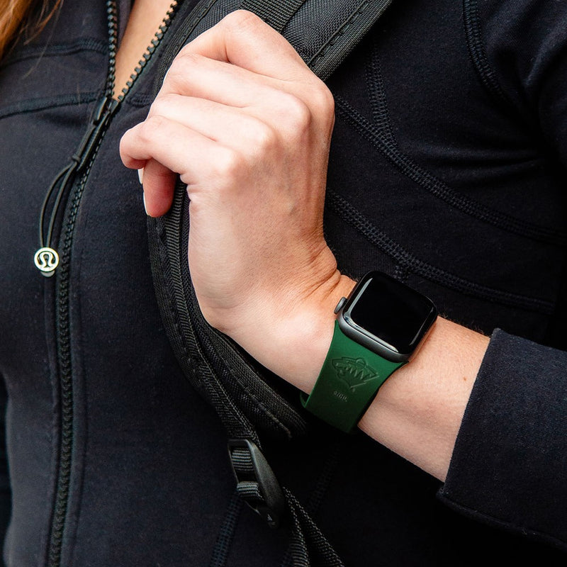 Gametime Minne. Wild Deboss Silicon Band fits Apple Watch (38/40mm Green)