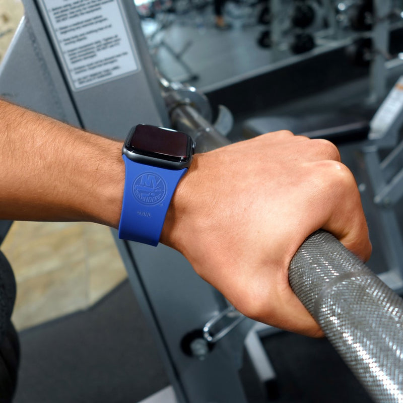 Gametime NY Islanders Deboss Silicon Band fits Apple Watch (42/44mm Blue)