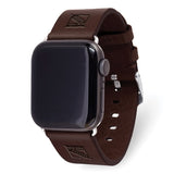 Gametime NY Rangers Leather Band fits Apple Watch (42/44mm S/M Brown)