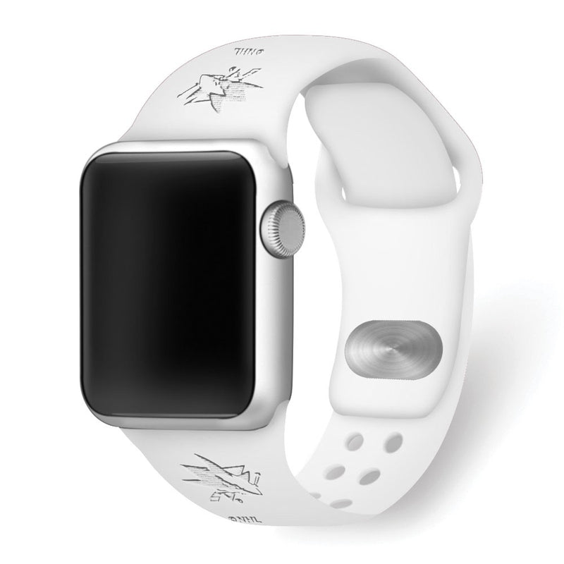 Gametime San Jose Sharks Deboss Silicon Band fits Apple Watch (42/44mm Whit