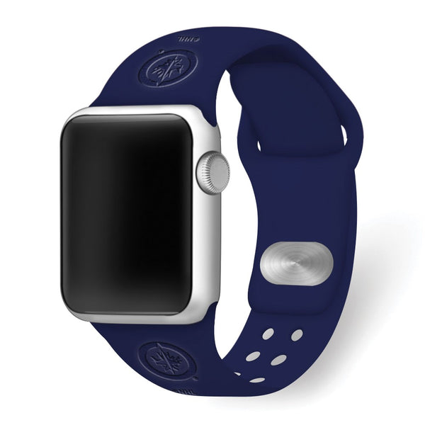 Gametime Winnipeg Jets Deboss Silicon Band fits Apple Watch (38/40mm Navy)