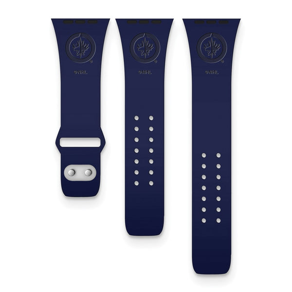 Gametime Winnipeg Jets Deboss Silicon Band fits Apple Watch (38/40mm Navy)