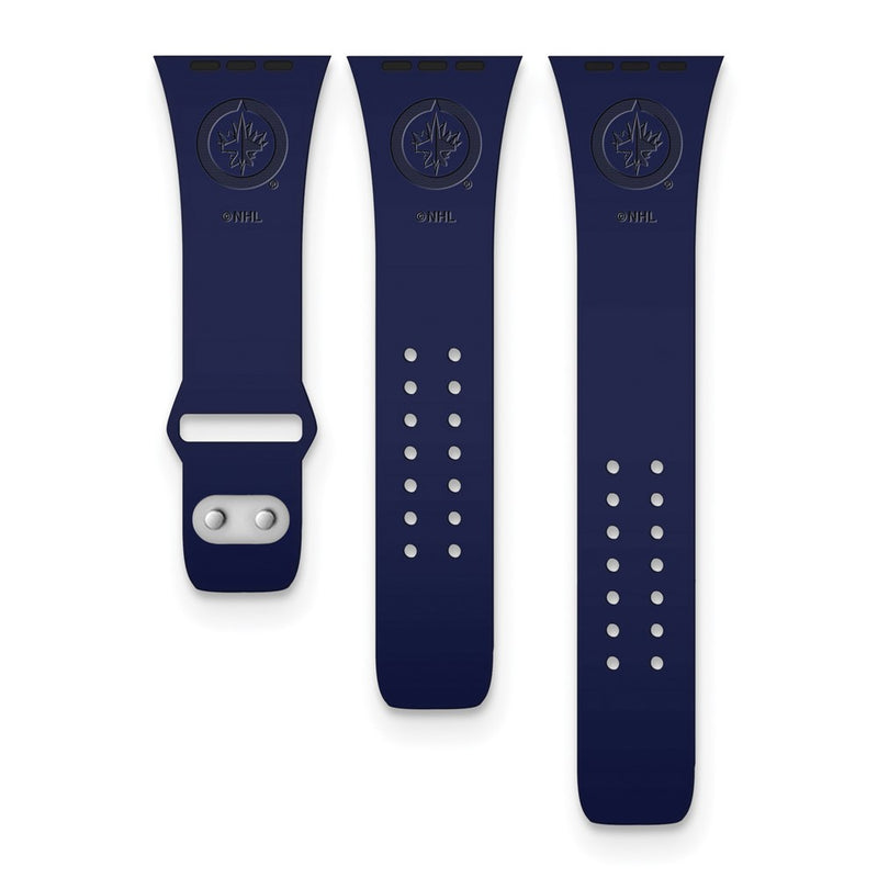 Gametime Winnipeg Jets Deboss Silicon Band fits Apple Watch (38/40mm Navy)