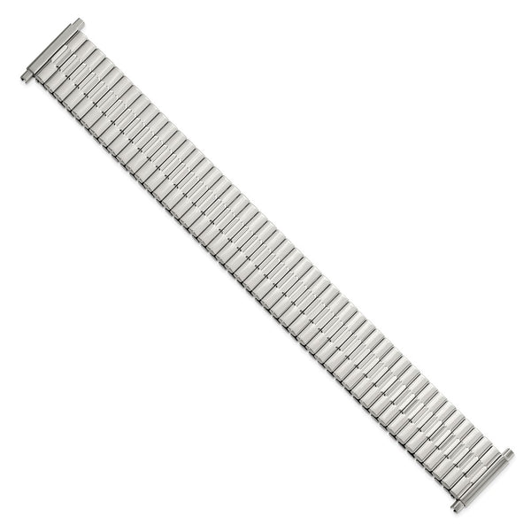 Gilden Mens Long 20-24mm Stainless Steel 7.5 inch Expansion Watch Band