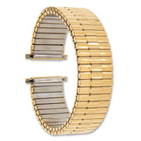 Gilden Mens Long 20-24mm Yellow IP-plated Stainless Steel 7.5 inch Expansion Watch Band