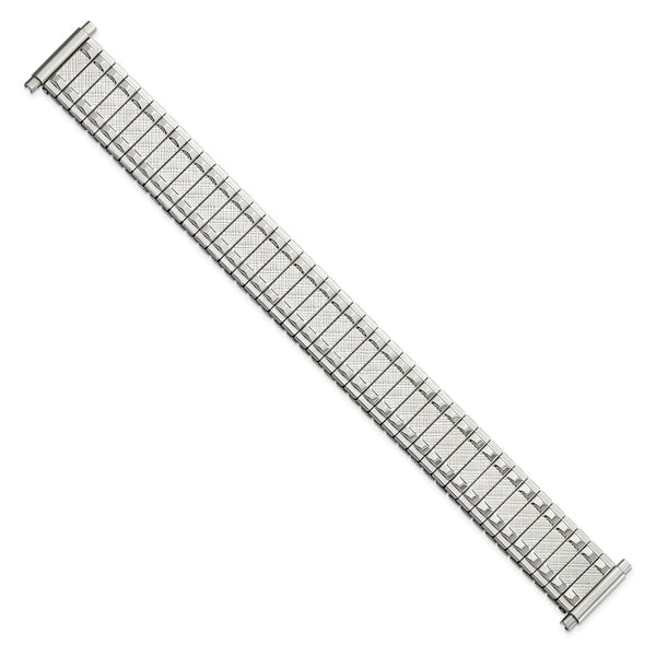 Gilden 15-20mm Satin and Polished Stainless Steel 6.25 inch Expansion Watch Band