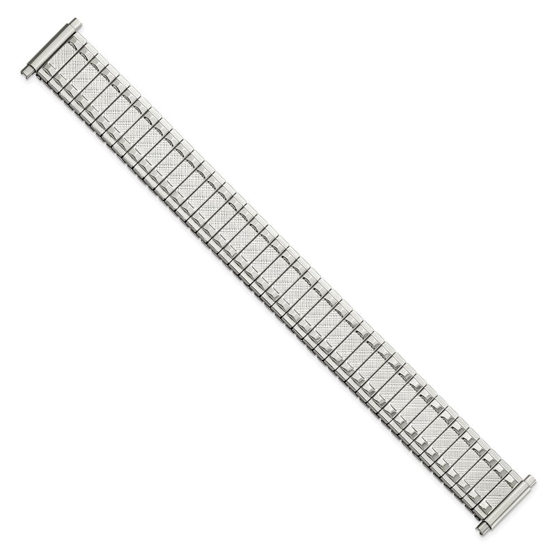 Gilden 15-20mm Satin and Polished Stainless Steel 6.25 inch Expansion Watch Band