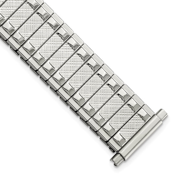Gilden 15-20mm Satin and Polished Stainless Steel 6.25 inch Expansion Watch Band