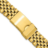 Gilden 18-22mm Long Jubilee-style IP-Plated Stainless Steel Watch Band