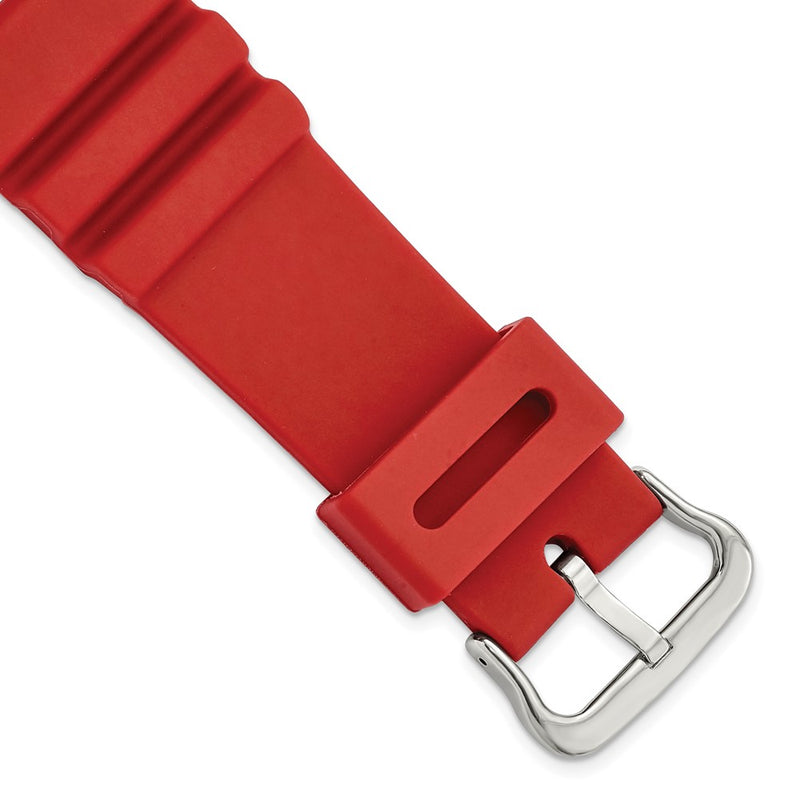 Gilden 22mm Red Polyurethane Sport Watch Band