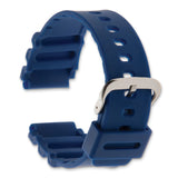 Gilden 22mm Blue Polyurethane Sport with Stainless Steel Buckle 7.9 inch Watch Band