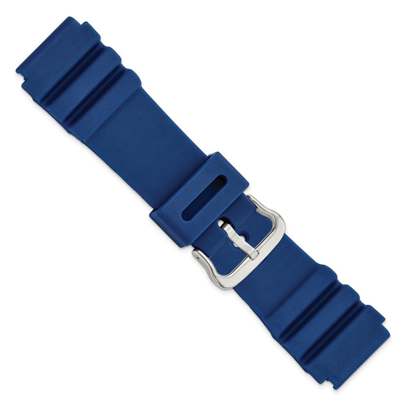 Gilden 22mm Blue Polyurethane Sport with Stainless Steel Buckle 7.9 inch Watch Band