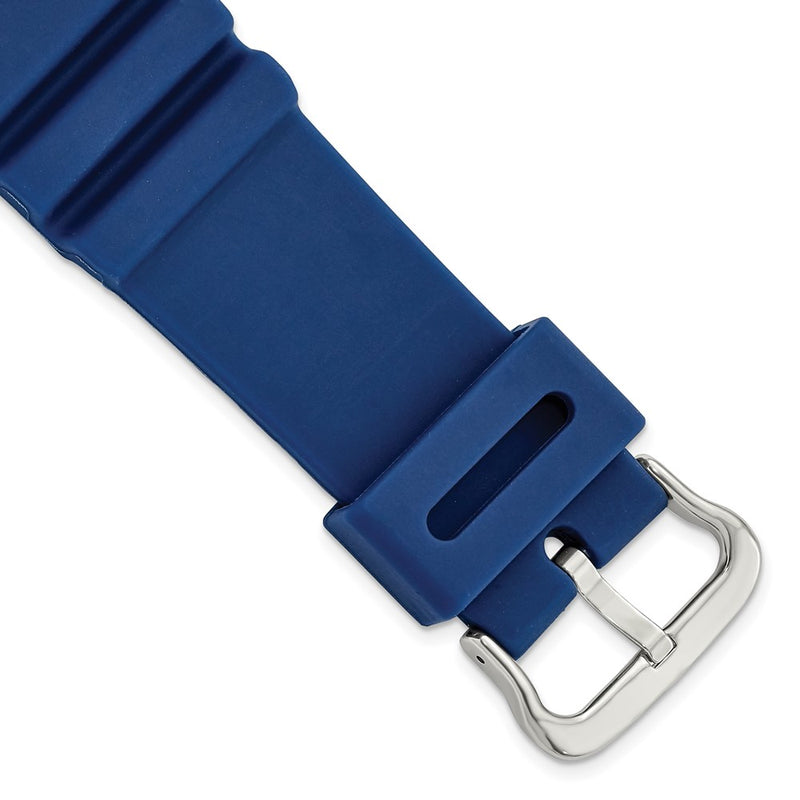 Gilden 22mm Blue Polyurethane Sport with Stainless Steel Buckle 7.9 inch Watch Band