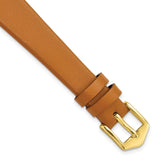 Gilden 14mm Light Brown Classic Calfskin Gold-tone Buckle Watch Band