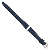 Gilden 14mm Navy Blue Classic Calfskin Leather with Silver-tone Aluminum Buckle 6.6 inch Watch Band