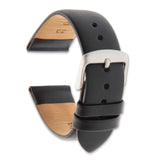 Gilden 20mm Black Padded No-Stitch Calfskin Stainless Buckle Watch Band