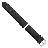 Gilden 24mm Black Padded No-Stitch Calfskin Stainless Buckle Watch Band