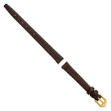 Gilden 10mm Dark Brown Flat Lizard Grain Calfskin Watch Band