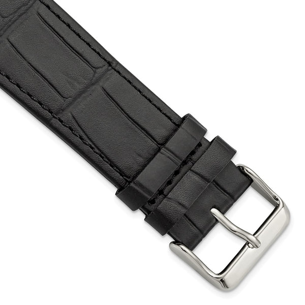 Gilden for Apple 42/44mm Black Gator Grain Calfskin Watch Band