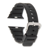 Gilden for Apple 38/40mm Smart Watch Black Polyurethane Sport with Black Adapter and Stainless Steel Buckle 8.1 inch Watch Band