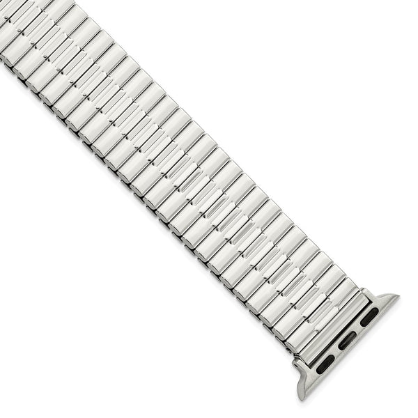 Gilden for Apple 38/40mm Smart Watch Mens Long Stainless Steel 7.5 inch Expansion Watch Band with Stainless Steel Adapters