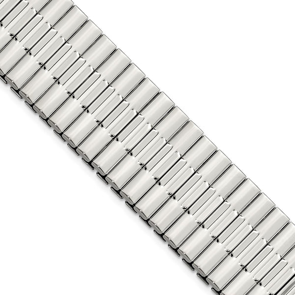 Gilden for Apple 42/44mm Smart Watch Mens Long Stainless Steel 7.5 inch Expansion Watch Band with Stainless Steel Adapters