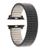 Gilden for Apple 42/44mm Smart Watch Mens Long Black Stainless Steel 7.5 inch Expansion Watch Band with Black Adapters