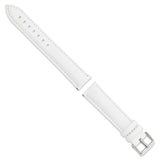 DeBeer 20mm White Glove Leather with Silver-tone Panerai Style Buckle 7.75 inch Watch Band